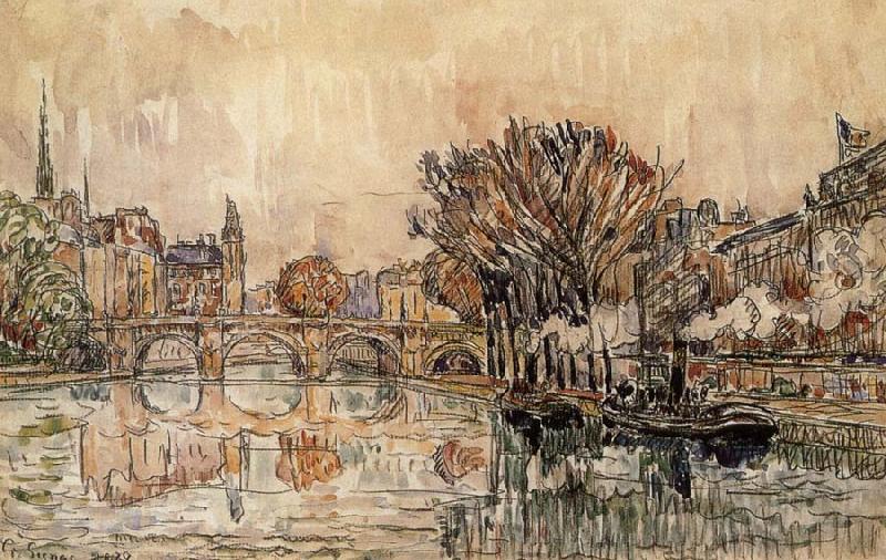 Paul Signac Bridge oil painting image